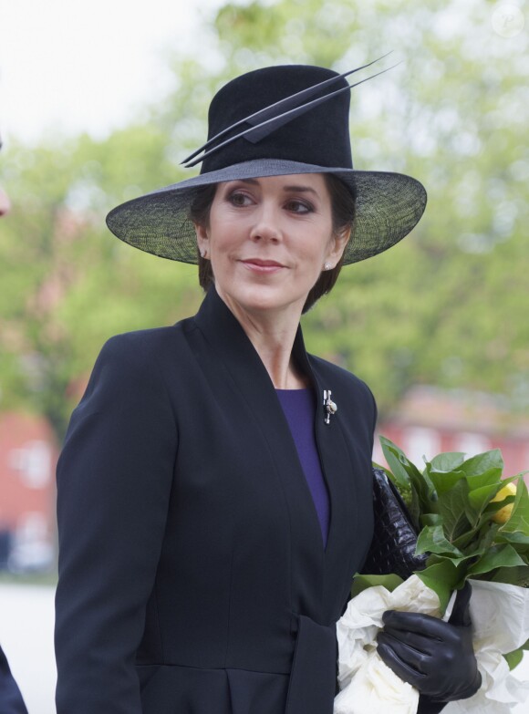 La princesse Mary de Danemark lors d'une cérémonie pour l'ANZAC Day à la citadelle de Copenhague, le 25 avril 2015.