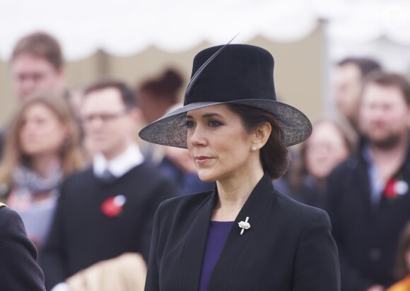 La princesse Mary de Danemark lors d'une cérémonie pour l'ANZAC Day à la citadelle de Copenhague, le 25 avril 2015.