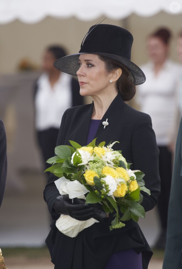 La princesse Mary de Danemark lors d'une cérémonie pour l'ANZAC Day à la citadelle de Copenhague, le 25 avril 2015.