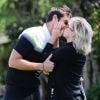 Jennie Garth et son fiancé David Abrams passent la journée au Golf de Calabasas, Los Angeles, le 26 avril 2015