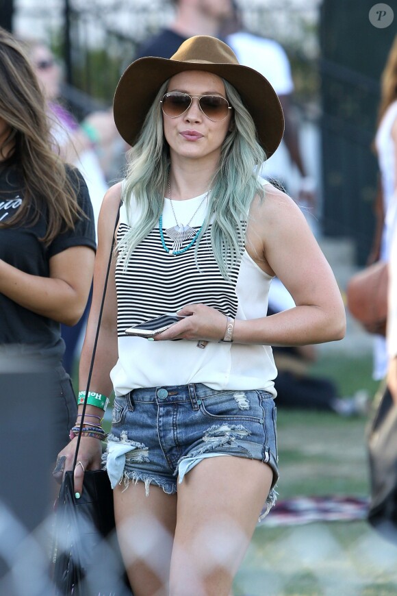 Hilary Duff au 2ème jour du festival Coachella, le 11 avril 2015