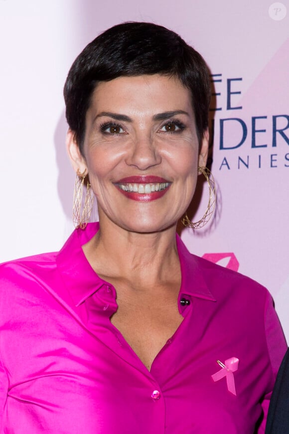 Cristina Cordula - Lancement de la campagne de sensibilisation Octobre Rose pour la recherche contre le cancer du sein au Palais National de Chaillot avec l'illumination de la Tour Eiffel en rose, à Paris le 7 Octobre 2014.