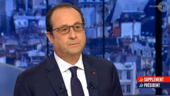 François Hollande, invité exceptionnel du Supplément sur Canal+, le dimanche 19 avril 2015.