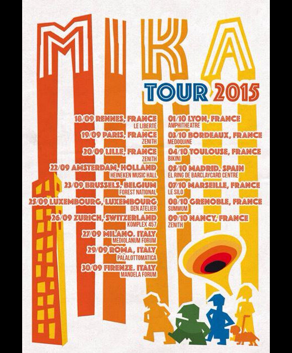 Mika en tournée en 2015.