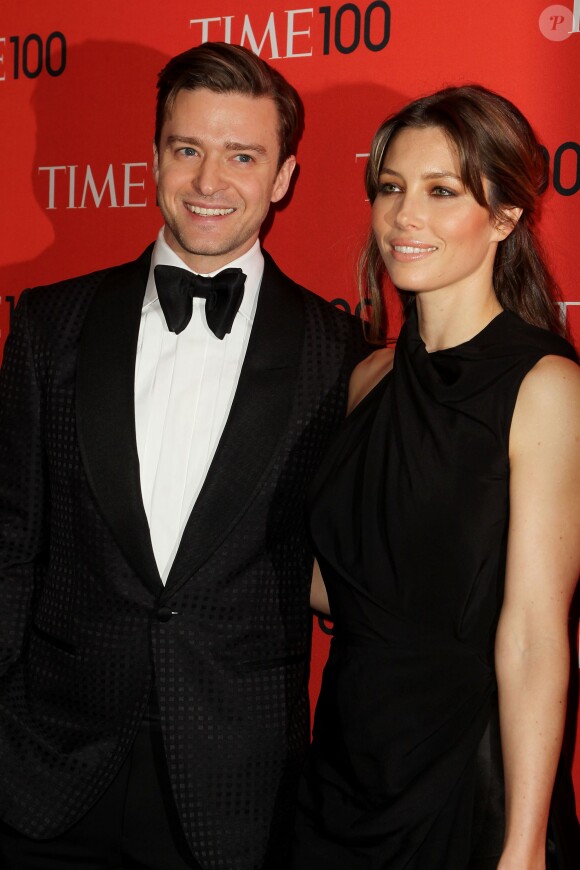 Justin Timberlake et Jessica Biel lors du gala TIME 100 à New York le 23 avril 2013