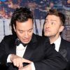 Jimmy Fallon et Justin Timberlake lors du 40e anniversaire du Saturday Night Live à New York le 15 février 2015