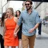 Jennie Garth dans les rues de New-York avec son fiancé David Abrams, le 5 mai 2015