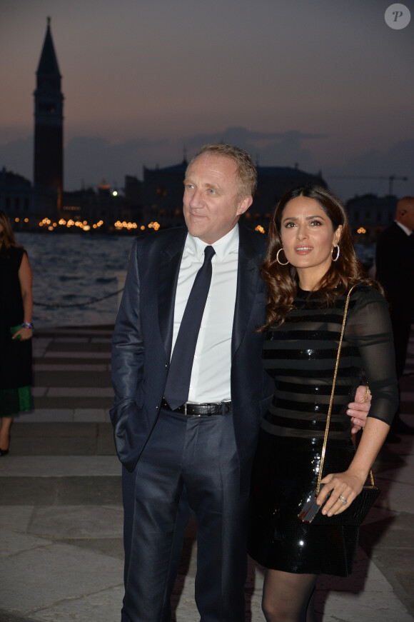 François-Henri Pinault et sa femme Salma Hayek - Soirée Pinault à l'occasion de la 56ème Biennale Internationale d'Art à Venise en Italie le 6 mai 2015. 