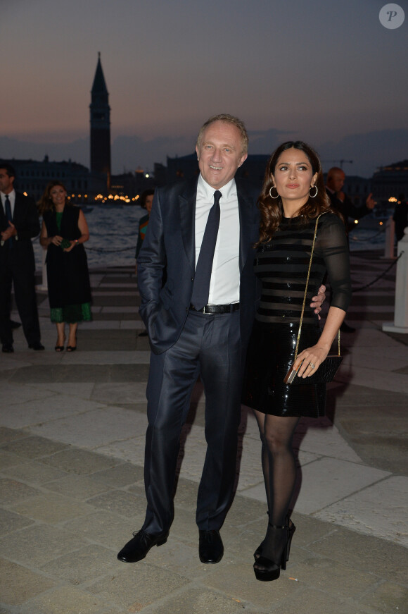 François-Henri Pinault et sa femme Salma Hayek - Soirée Pinault à l'occasion de la 56ème Biennale Internationale d'Art à Venise en Italie le 6 mai 2015. 