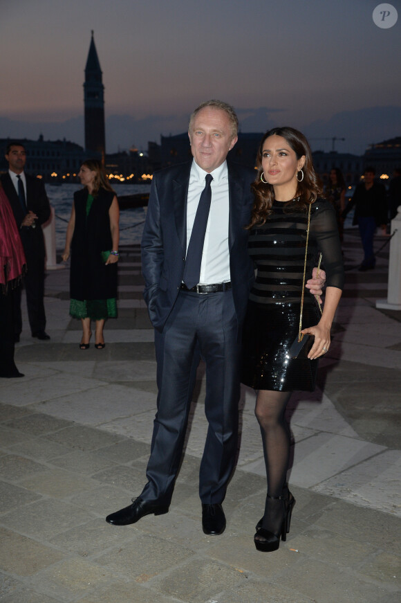 François-Henri Pinault et sa femme Salma Hayek - Soirée Pinault à l'occasion de la 56ème Biennale Internationale d'Art à Venise en Italie le 6 mai 2015. 