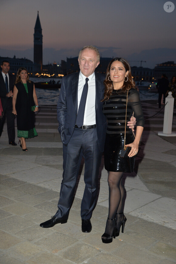 François-Henri Pinault et sa femme Salma Hayek - Soirée Pinault à l'occasion de la 56ème Biennale Internationale d'Art à Venise en Italie le 6 mai 2015. 