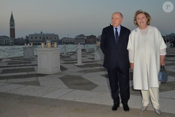 François Pinault et sa femme Maryvonne Pinault - Soirée Pinault à l'occasion de la 56ème Biennale Internationale d'Art à Venise en Italie le 6 mai 2015.  
