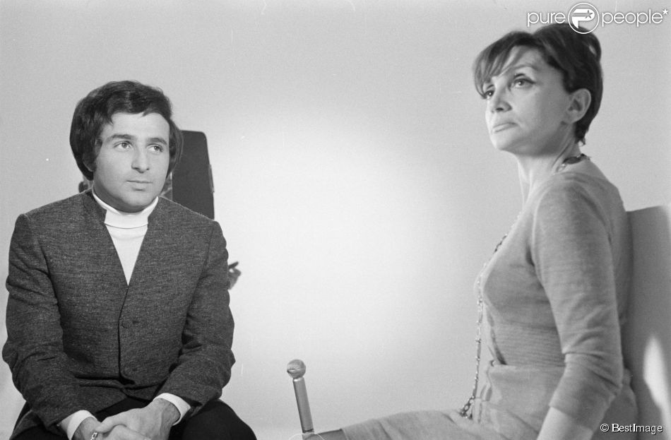  Richard Anthony et Denise Glaser sur le plateau de Discorama en janvier 1969. 