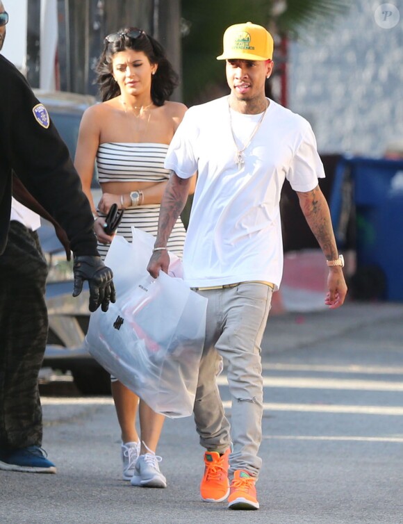 Exclusif - Kylie Jenner et Tyga à Hollywood, le 14 avril 2015.