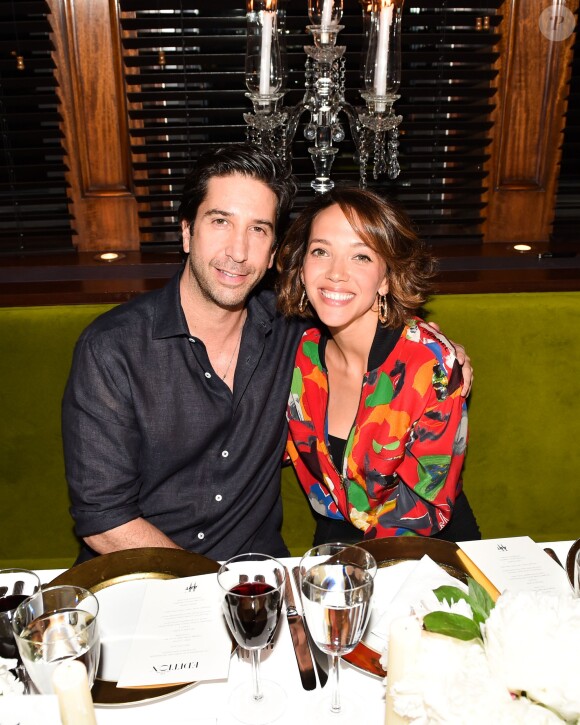 David Schwimmer et Zoe Buckman assistent à la soirée d'ouverture de l'hôtel Edition, sur Madison Avenue. New York, le 12 mai 2015.