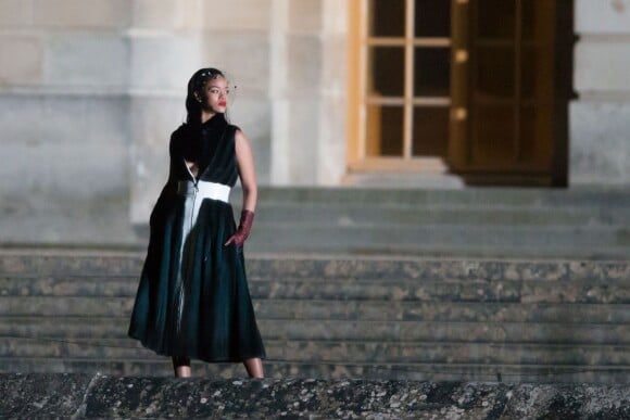 Exclusif - Rihanna en shooting pour Christian Dior dans le parc du château de Versailles. Le 10 mars 2015.