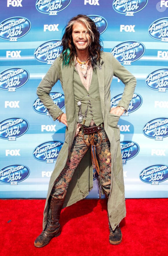 Steven Tyler (Aerosmith), à la soirée "American Idol" à Hollywood, le 13 mai 2015 