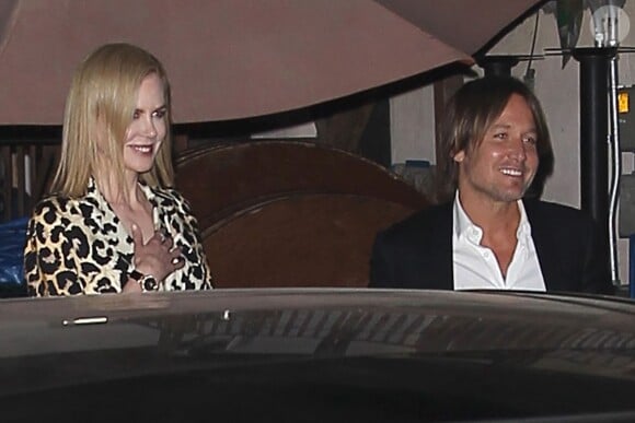 Keith Urban et sa femme Nicole Kidman vont dîner au restaurant Osteria Mozza  après l'émission American Idol, le 13 mai 2015