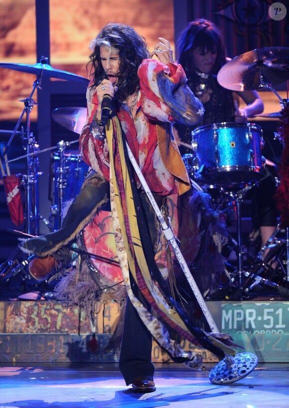 Steven Tyler lors de l'émission American Idol, le 13 mai 2015