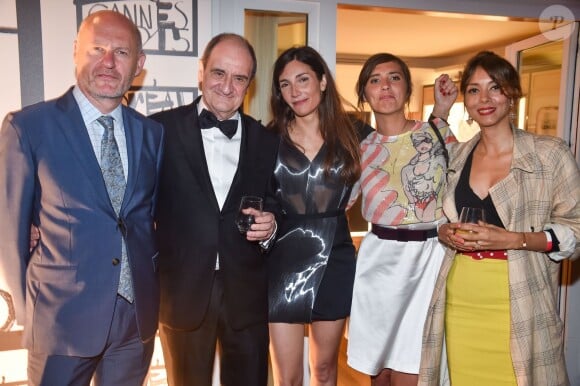 Exclusif - Jean-Paul Salomé (président d'UniFrance Films) Pierre Lescure, Audrey Diwan et Mathilde Serrell assistent à la soirée UniFrance Films et L'Oréal Paris à l'hôtel Martinez. Cannes, le 14 mai 2015.