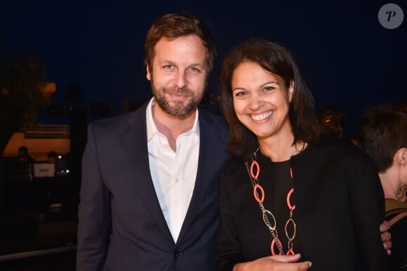 Exclusif - Joachim Roncin et Isabelle Giordano assistent à la soirée UniFrance Films et L'Oréal Paris à l'hôtel Martinez. Cannes, le 14 mai 2015.