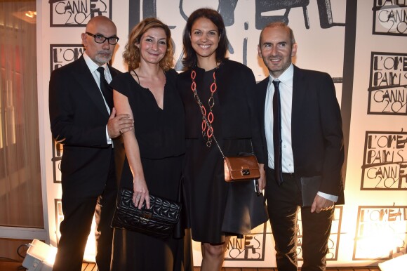 Exclusif - Isabelle Giordano (3e à droite) assiste à la soirée UniFrance Films et L'Oréal Paris à l'hôtel Martinez. Cannes, le 14 mai 2015.