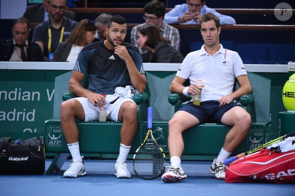 Richard Gasquet, Jo-Wilfried Tsonga au Masters 1000 de Paris, le 28 octobre 2014