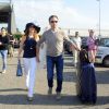 Les jeunes mariés Geri Halliwell et Christian Horner arrivent à l'aéroport de Nice, le 16 mai 2015 pour passer leur lune de miel à Cannes pendant le 68 ème Festival International du Film de Cannes. 