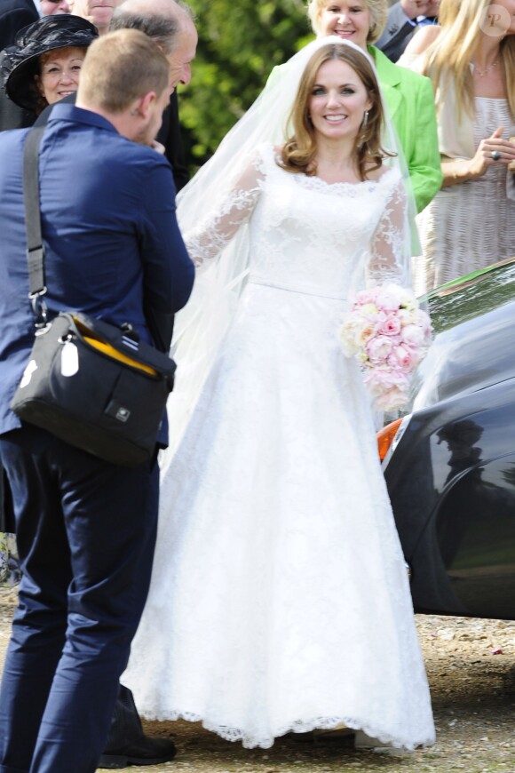 Geri Halliwell - Mariage de Geri Halliwell avec Christian Horner, le patron de l'écurie de F1, Red Bull en l’église de St Mary à Woburn, le 15 mai 2015