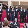 Gilles Lellouche, Marilou Berry, Pete Docter, Jonas Rivera, Ronnie del Carmen, John Lasseter, Mélanie Laurent, Charlotte Le Bon - Montée des marches du film "Inside Out" (Vice-Versa) lors du 68e Festival International du Film de Cannes, le 18 mai 2015.