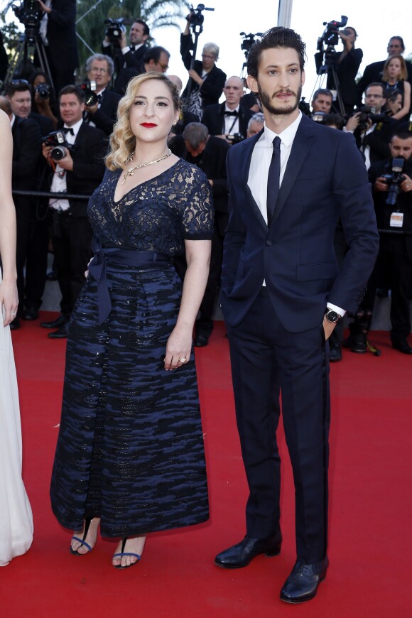 Marilou Berry, Pierre Niney - Montée des marches du film "Inside Out" (Vice-Versa) lors du 68e Festival International du Film de Cannes, le 18 mai 2015.