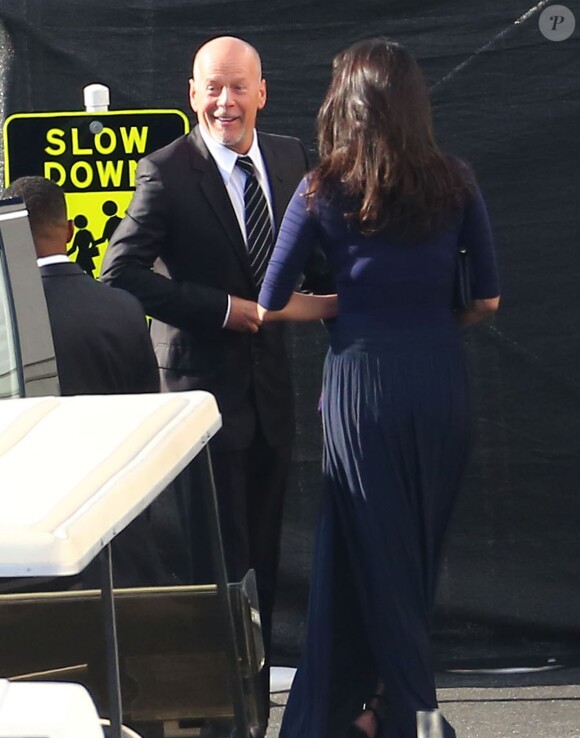 Bruce Willis et sa femme Emma Heming lors de la finale de la 20e saison de Dancing with the Stars le 19 mai 20158