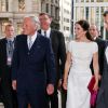 La princesse Mary et le prince Frederik de Danemark ont achevé la première journée de leur visite officielle en Allemagne, le 19 mai 2015, par un dîner officiel à la Chambre de Commerce de Hambourg