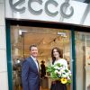Le prince Frederik et la princesse Mary de Danemark inaugurent une boutique Ecco à Munich le 20 mai 2015
