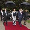 Le prince Frederik et la princesse Mary de Danemark arrivent à la Résidence de Munich pour un dîner à l'occasion de leur voyage officiel en Allemagne le 20 mai 2015