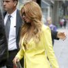 Beyoncé, tout de jeune vêtue, arrive à son bureau dans le quartier de Midtown à New York, le 20 mai 2015.
