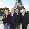 Coco Coupérie-Eiffel, Alain Ducasse, Christophe Bonnat - Conférence de presse de la deuxième édition du "Longines Paris Eiffel Jumping" sur le Yatch "Le Paquebot" à Paris le 20 mai 2015.