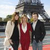 Marina Hands, Virginie Couperie-Eiffel et Guillaume Canet - Conférence de presse de la deuxième édition du "Longines Paris Eiffel Jumping" sur le Yatch "Le Paquebot" à Paris le 20 mai 2015.