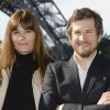 Marina Hands et Guillaume Canet - Conférence de presse de la deuxième édition du "Longines Paris Eiffel Jumping" sur le Yatch "Le Paquebot" à Paris le 20 mai 2015.