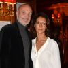 Frank Leboeuf et sa compagne Chrislaure Nollet lors du cocktail de lancement du livre "Garde-Robes" de Nathalie Garçon à l'Hôtel Régina à Paris, le 13 octobre 2014
