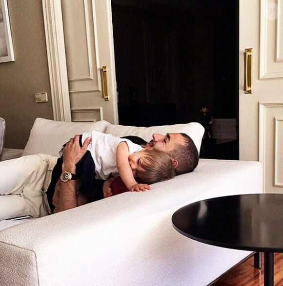 Karim Benzema et sa fille Mélia le 21 mai 2015