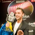 Le gagnant de l'Eurovision 2015 : le Suédois Mans Zelmerlöw, à Vienne en Autriche, le 23 mai 2015.