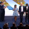Jacques Audiard, avec son film Dheepan, reçoit la Palme d'or du 68e Festival de Cannes.
