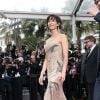 Sophie Marceau (bijoux Chopard) - Montée des marches du film "La Glace et le Ciel" pour la cérémonie de clôture du 68e Festival du film de Cannes le 24 mai 2015