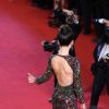 Sophie Marceau (en Saint Laurent) - Montée des marches du film "Shan He Gu Ren" (Mountains May Depart) lors du 68e Festival International du Film de Cannes le 20 mai 2015