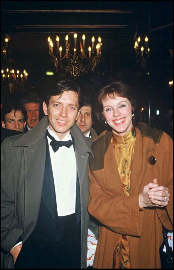 Anny Duperey et Bernard Giraudeau à Paris, le 3 mars 1985. 