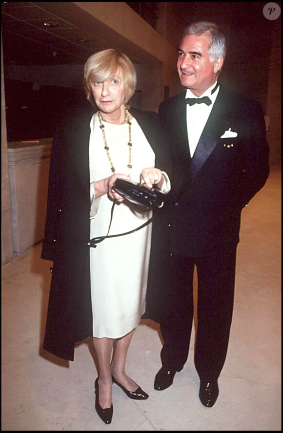 Françoise Sagan et Jean-Claude Brialy à Paris, le 11 décembre 1993.