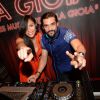 Exclusif - Florent Mothe et Zaho - Florent Mothe et Zaho aux platines du restaurant La Gioia lors de la soirée "Les musiques de la Gioia" à Paris, le 27 mai 2015.