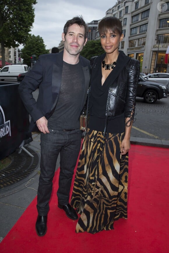 Sonia Rolland et son mari Jalil Lespert - Première du film "Jurassic World" à l'Ugc Normandie à Paris le 29 mai 2015.