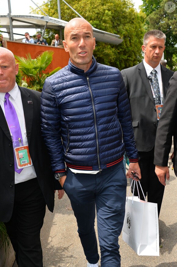 Zinedine Zidane - People au village des Internationaux de France de tennis de Roland Garros à Paris le 29 mai 2015. 